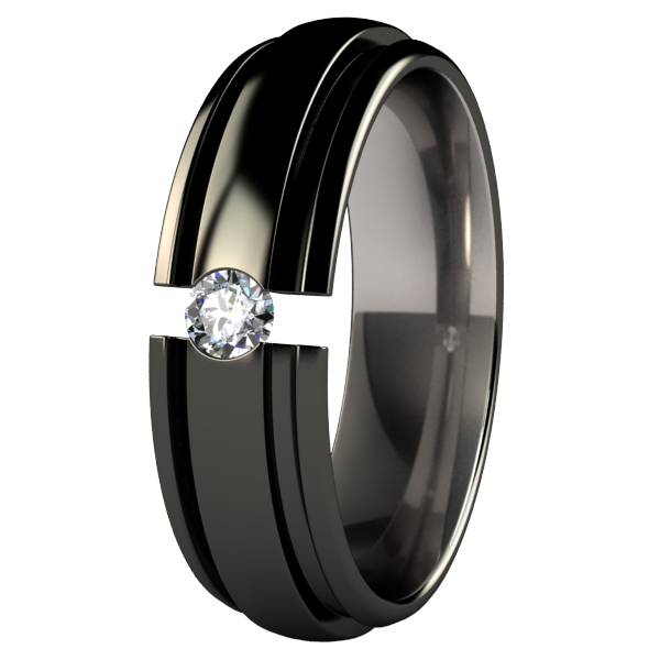 Bumblebee | Tension Set Titanium Ring