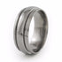 Mens classic titanium wedding band