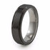 Japanese Samurai Black titanium wedding band. 