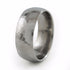 Mens or ladies hammered finish titanium wedding band