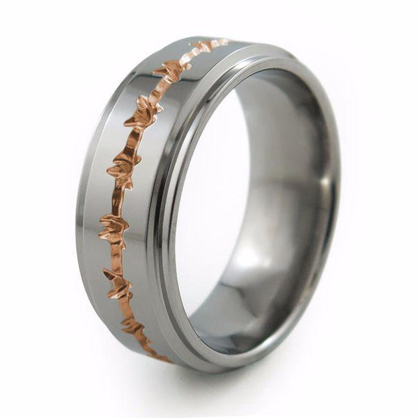 Barbed Wire Titanium Ring