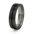 Mens Black titanium band. Mojo Titanium Wedding band