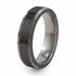 Two toned titanium ring with comfort fit.  Mens, ladies, unisex titanium ring.