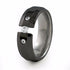 Titanium Ring with tension set diamonds black or natural titanium