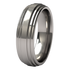 Titanium ring with a curved design and comfort fit