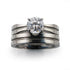 Electra Women's Titanium Engagement Ring and Wedding Band Set