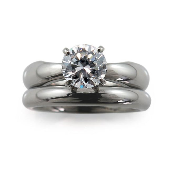 Helena 5mm (±0.50 ct) Diamond Titanium Ring