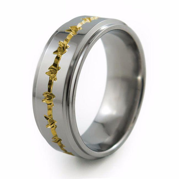 Barbed Wire Titanium Ring