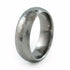 This gently domed Crater Titanium ring was further enhanced with an antiqued, hammered texture. The bumpy surface is rugged yet elegant and provides a smooth, comfortable feel.