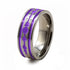 Soundwave purple titanium ring