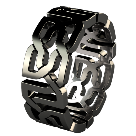Alynore Black Titanium Ring