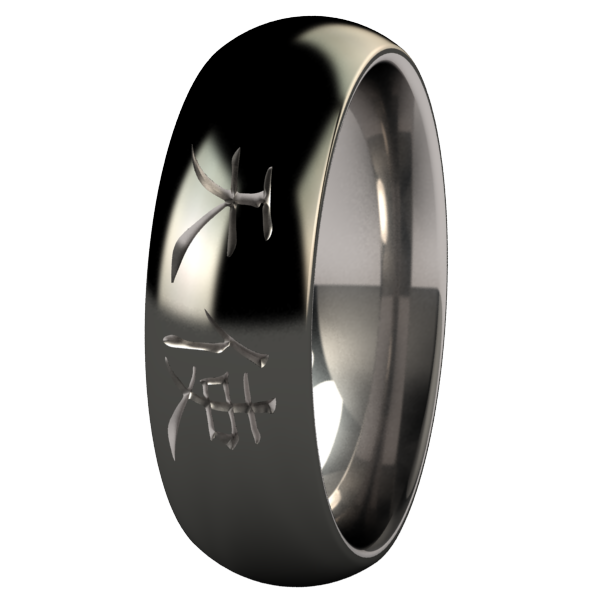 Angel 2Tone-none-Titanium Rings