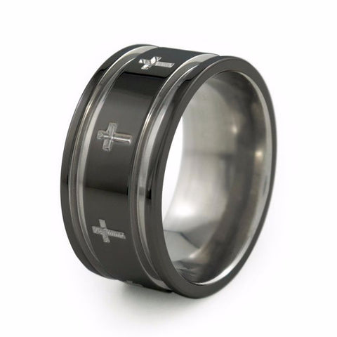 Crusader | Two-Tone Titanium Ring