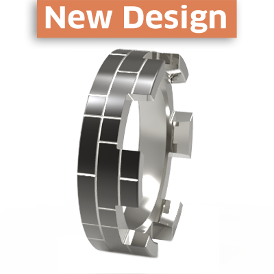 Bastion Black 2 tone-none-Titanium Rings