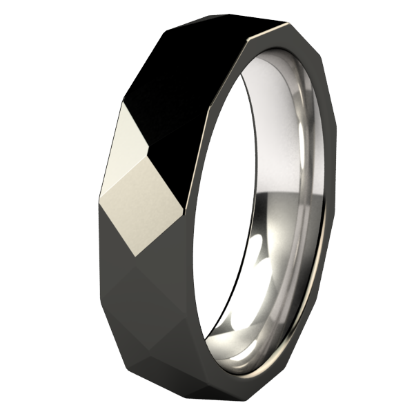 Burlington - Black-none-Titanium Rings
