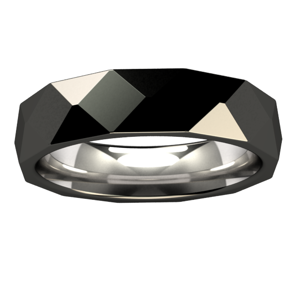 Burlington - Black-none-Titanium Rings