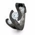 Ladies Black Titanium Ring with diamonds. This one-of-a-kind creation features a triple tension setting that makes your Diamonds or gemstones appear to float in a flowing wave.