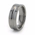 Classic flat profile titanium band with comfort fit