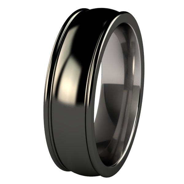 Chrysalis - Black-none-Titanium Rings
