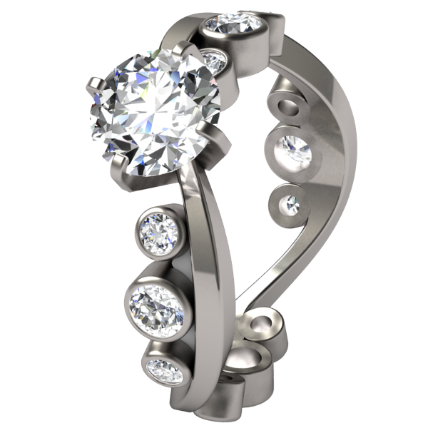 Cosine Multi Stone Gem-none-Titanium Rings