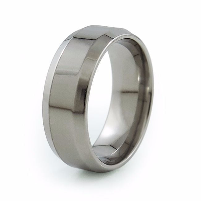Mens titanium Ring wedding band