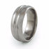 Mens Titanium Wedding band with comfort fit.