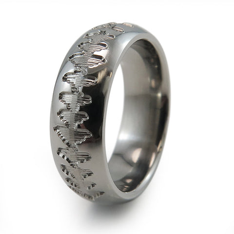 Heartbeat | Soundwave Eclipse Ladies Titanium Ring