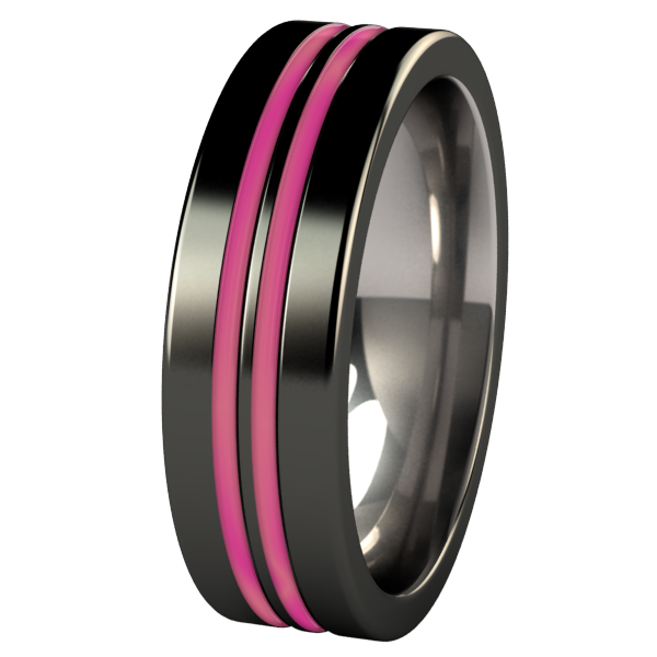 Equinox - Black and Glow Enamel-none-Titanium Rings