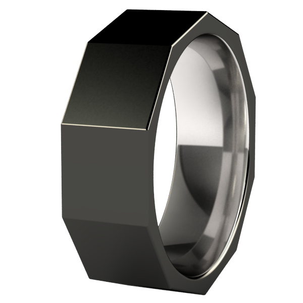 Fractal - Black-none-Titanium Rings