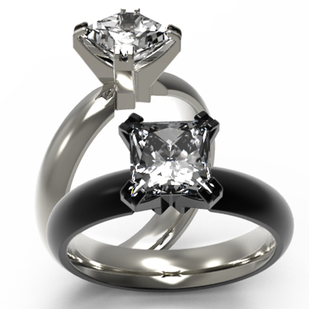 Gaia - black-none-Titanium Rings