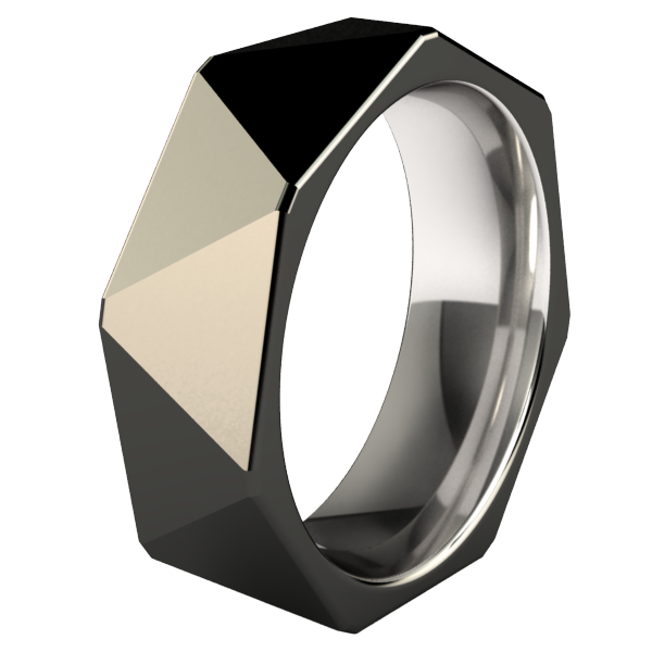 Glacier - Black-none-Titanium Rings