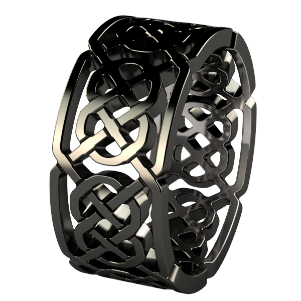 Merlin - Black-none-Titanium Rings
