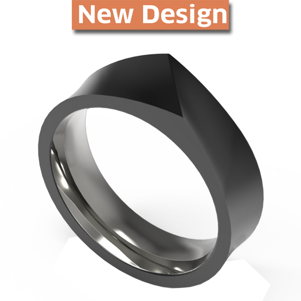 Edge - Black-none-Titanium Rings