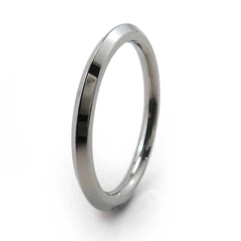 Pyramid Stackable Titanium Ring