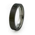 Ladies Black Titanium Ring  with elegant carved etching around the ring