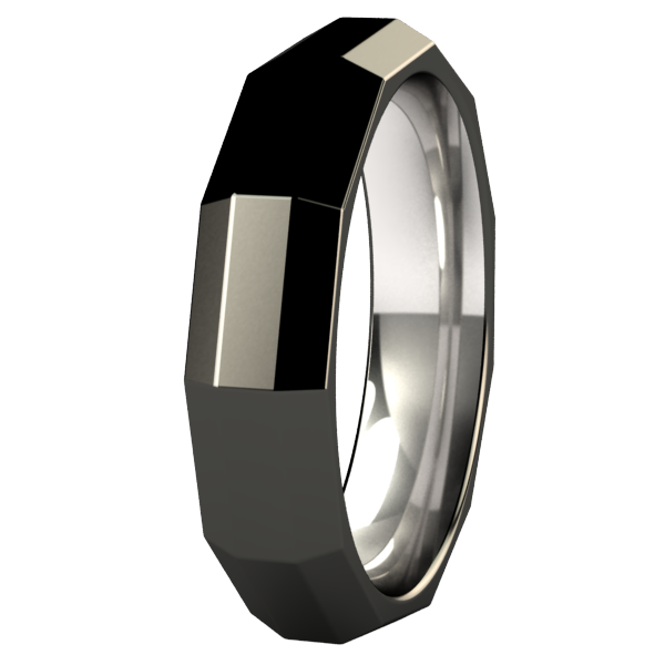 Satellite Black-none-Titanium Rings