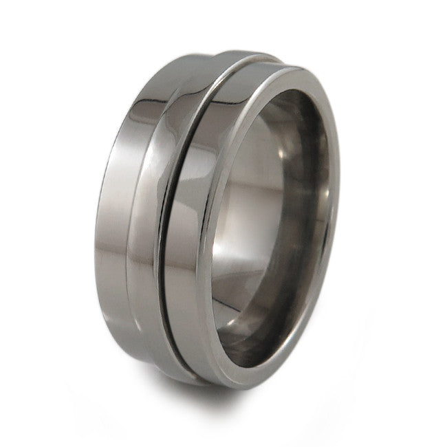 Fidget Spinner Ring.  Fidget Spinner.  Titanium Fidget Spinner Ring