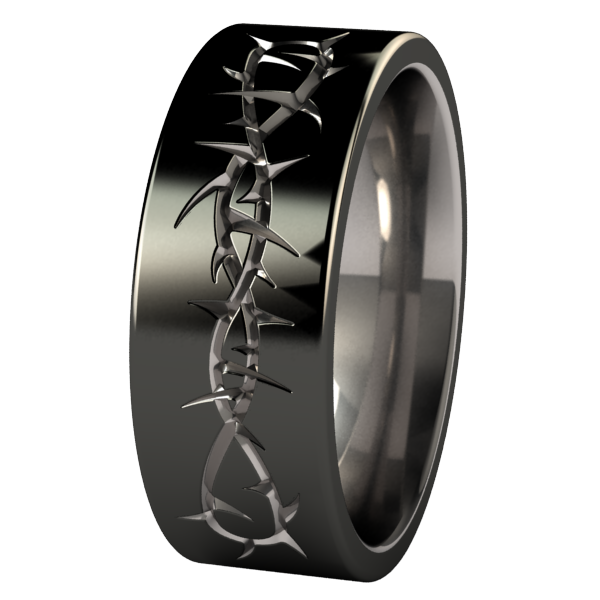 Taboo Black 2Tone - custom-none-Titanium Rings