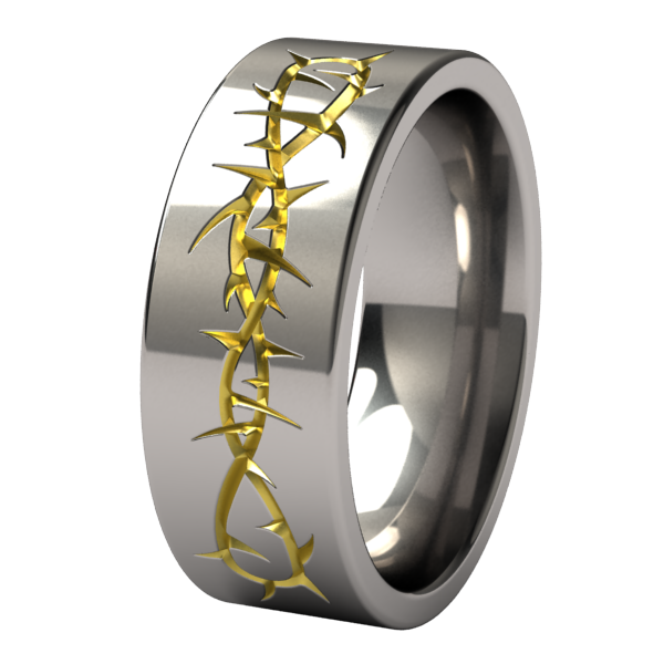 Taboo - Colored-none-Titanium Rings