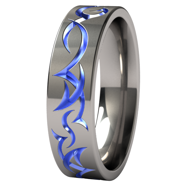 Tribe - Colored-none-Titanium Rings
