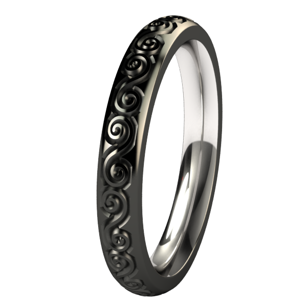Victoria Companion - Black-none-Titanium Rings