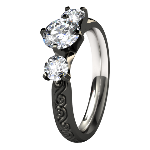 Victoria Multi Stone Gem - Black