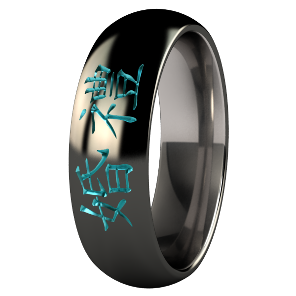 Wedding Black and Colored-none-Titanium Rings
