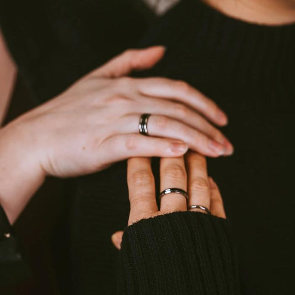 Round Stackable Titanium Rings