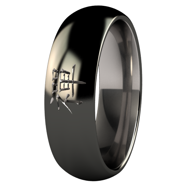 Zen - Black Two Toned-none-Titanium Rings