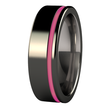 Zuzu - Black and Glow Enamel-none-Titanium Rings