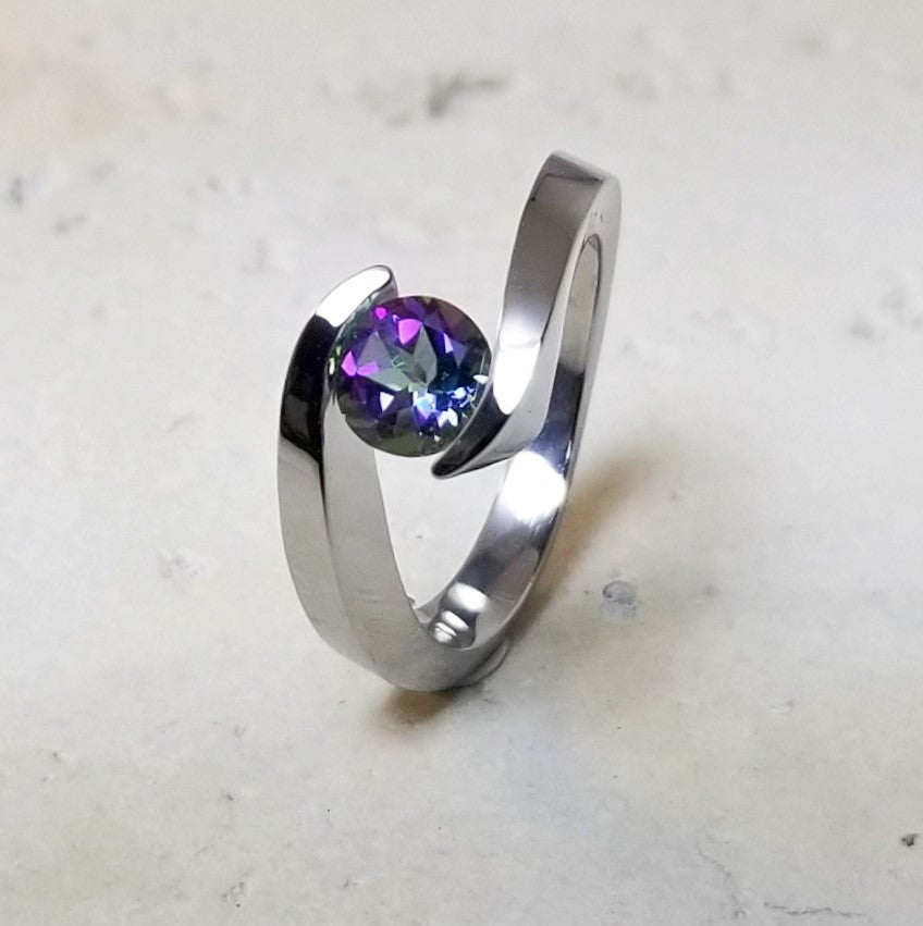 Buy Hexagon Cut Alexandrite Ring Vintage Five Stone Amethyst Ring Rose Gold  Moon Unique Engagement Ring Women Gemstone Anniversary Ring Gift Online in  India - Etsy