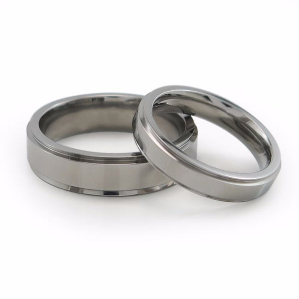 Unisex titanium ring. Unisex titanium wedding band.  Mens & ladies classic titanium ring with comfort fit. 