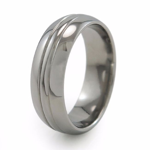 Traditional dome profile wedding titanium wedding band /Titanium Ring