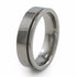 Mens titanium wedding band with inset grove.  Can be anodized with color. Comfort fit ring